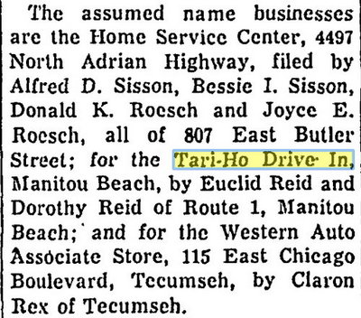 Tari-Ho Drive-In - April 1955 (newer photo)